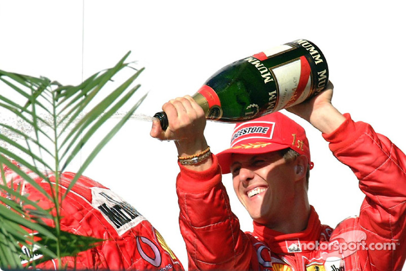 Champagne for Michael Schumacher