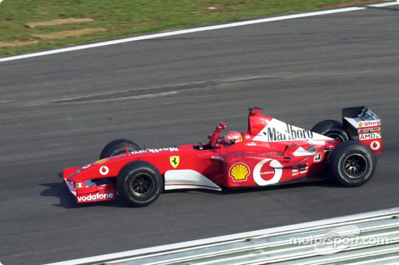 Victory lap for Michael Schumacher