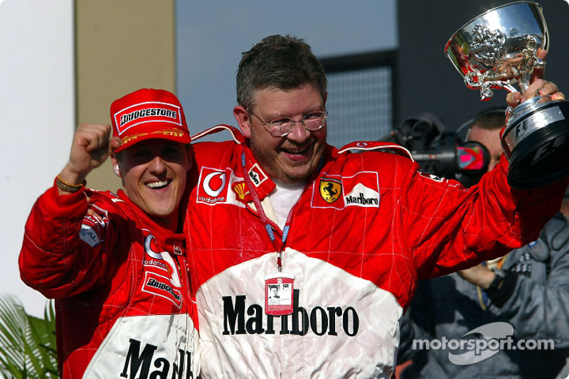 Michael Schumacher and Ross Brawn