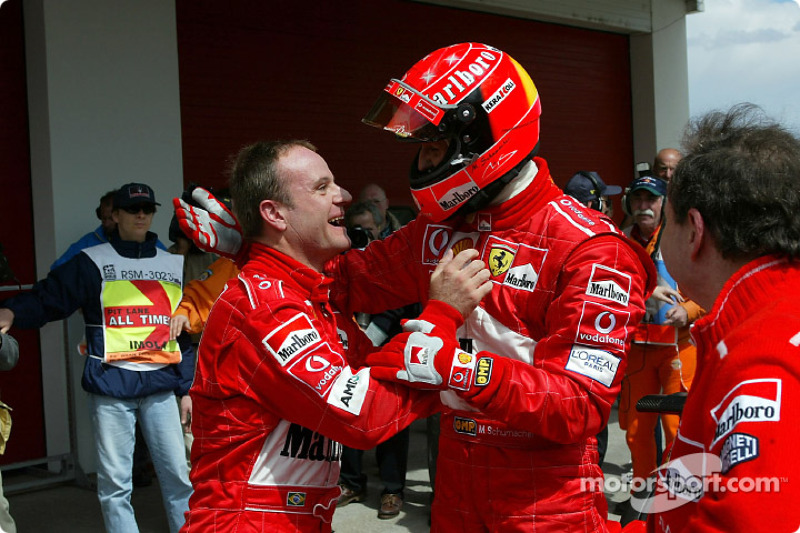 Rubens Barrichello and Michael Schumacher