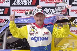 Dennis Setzer with his trophy and 7th career victory