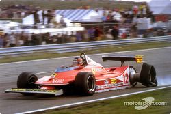 Gilles Villeneuve à pleine vitesse sur trois roues