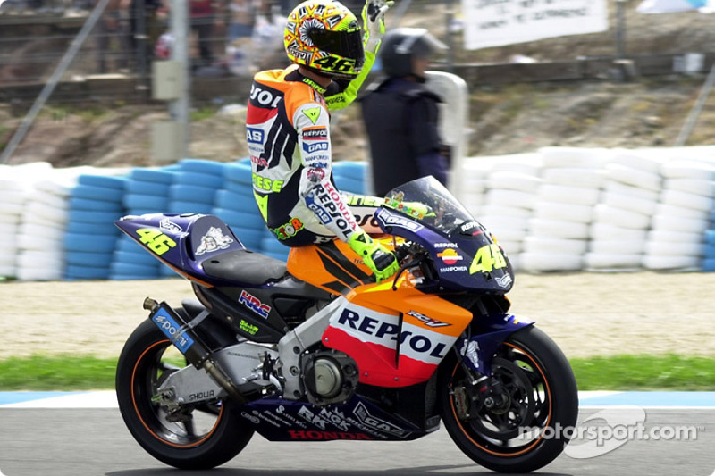 Rossi's victory lap