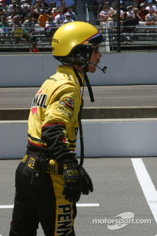 Kevin 'Rocket' Blanchard waiting for Sam Hornish Jr.