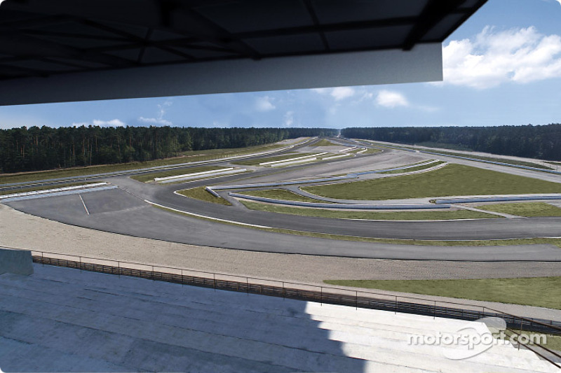 La parte rediseñada del circuito del Gran Premio de Hockenheim