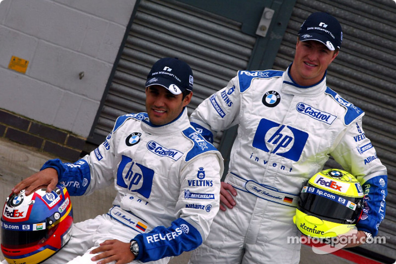 Presentation of the new HP livery on the Williams-BMW: Juan Pablo Montoya and Ralf Schumacher