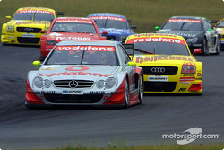 Bernd Schneider, Team HWA, AMG-Mercedes CLK-DTM 2002; Laurent Aiello, Abt Sportsline, Abt-Audi TT-R