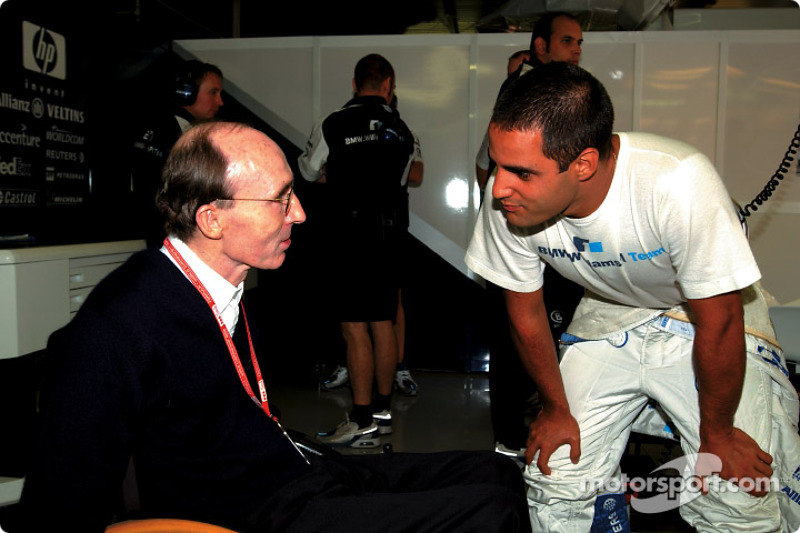 Juan Pablo Montoya y Frank Williams