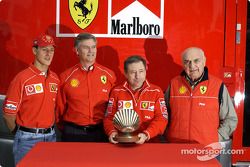 Presentación Shell: Jean Todt, Michael Schumacher y Froilán González