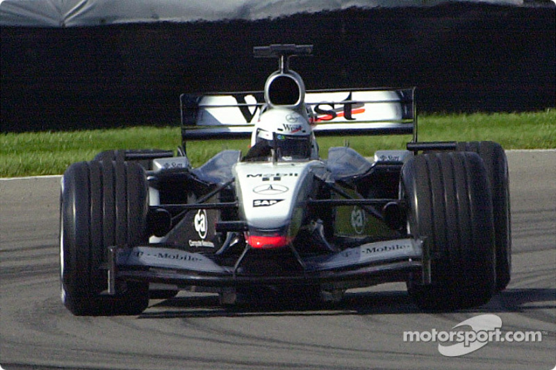 IRL driver Sarah Fisher did a demonstration run in the West McLaren Mercedes