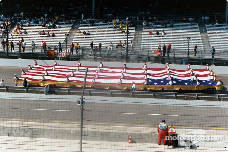 U.S.A. fan on parade