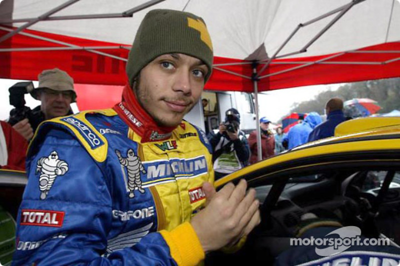 Valentino Rossi en el Rally de Gran Bretaña 2002