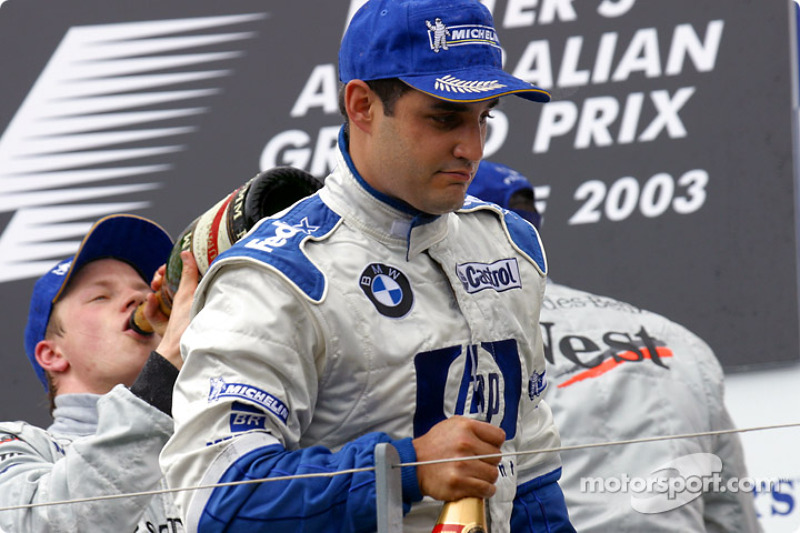 The podium: Juan Pablo Montoya