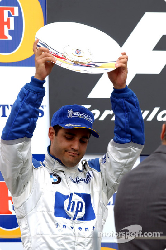 The podium: Juan Pablo Montoya