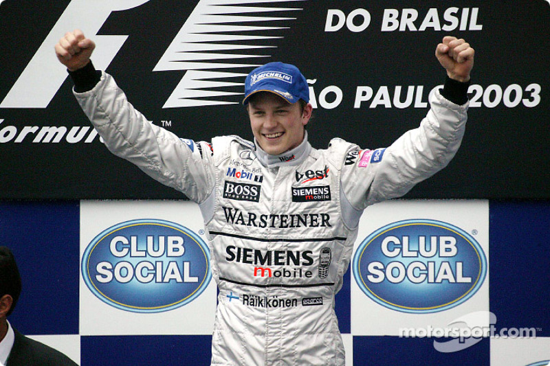 Podium : le vainqueur Kimi Raikkonen