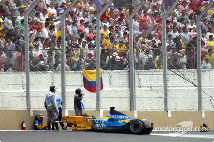 Fernando Alonso después de su accidente