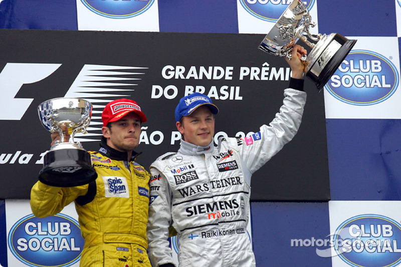 Podium : Giancarlo Fisichella et Kimi Raikkonen