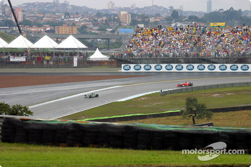 Mark Webber y Rubens Barrichello