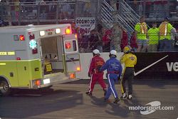 ...heads to the ambulance for a mandatory check up