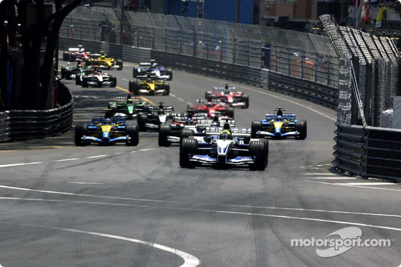 The start: Ralf Schumacher takes the lead