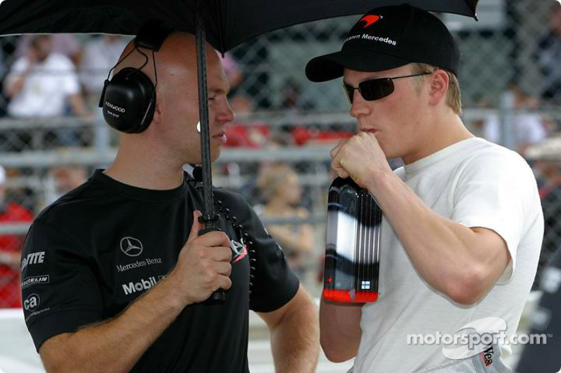 Kimi Raikkonen on the starting grid