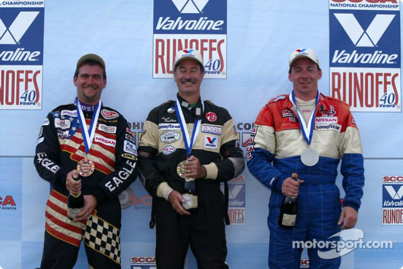 Podium : Kent Prather, vainqueur, avec Kevin Dennis et Kevin Allen