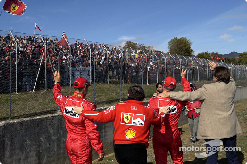 Michael Schumacher, Jean Todt, Luca Badoer ve Luca di Montezemolo