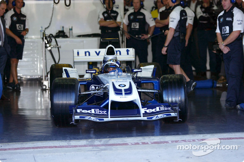 Juan Pablo Montoya essaie la nouvelle WilliamsF1 BMW FW26