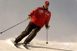 Michael Schumacher con skis