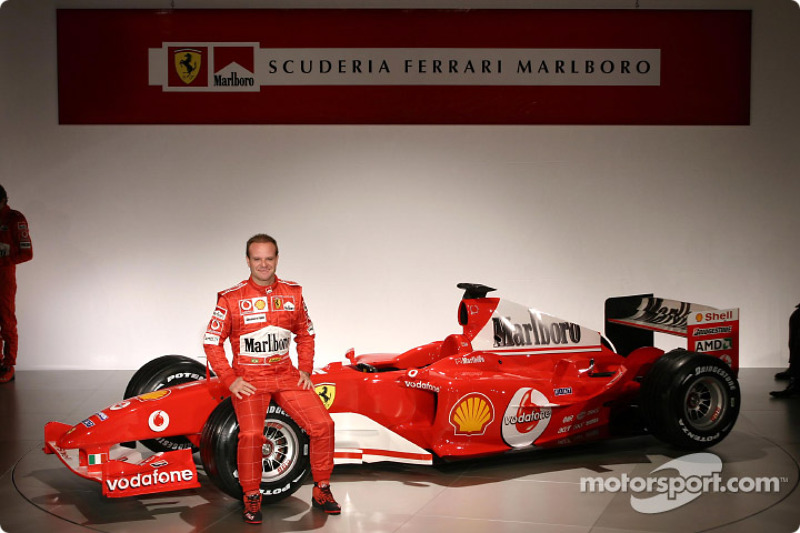 Rubens Barrichello ve yeni Ferrari F2004