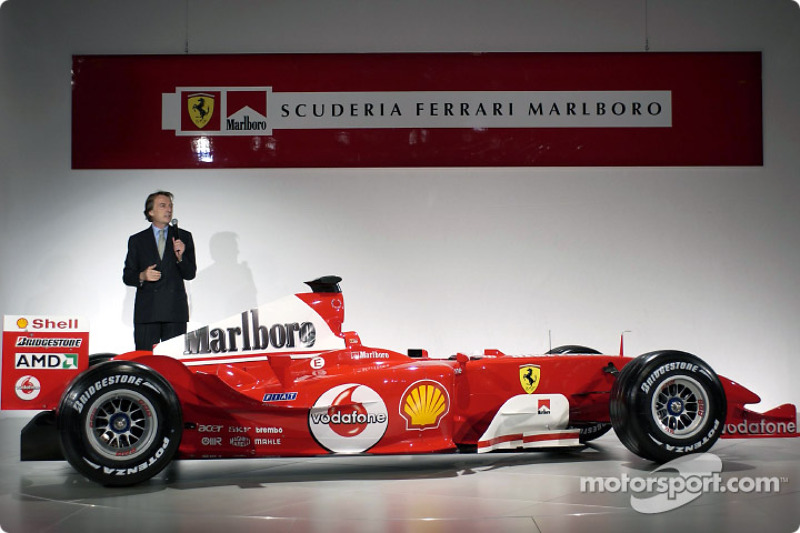 Luca di Montezemelo presents yeni Ferrari F2004