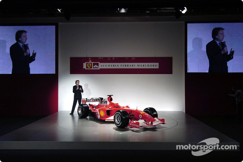 Luca di Montezemelo presents yeni Ferrari F2004