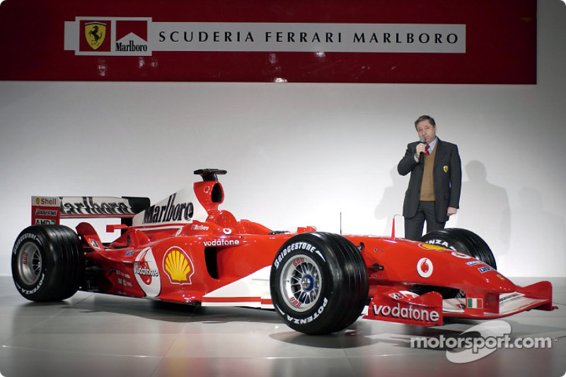 Jean Todt presents yeni Ferrari F2004