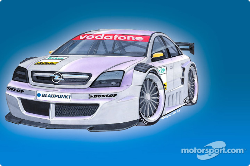 Zeichnung des Opel Vectra GTS V8 DTM 2004