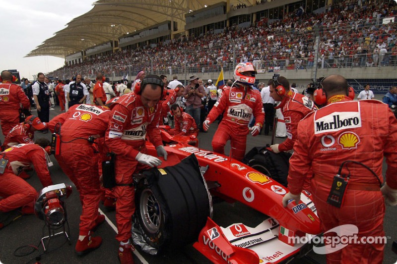 Startaufstellung: Rubens Barrichello, Ferrari F2004