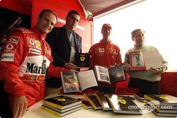Launch of Ferrari official book 'Formula Ferrari': Rubens Barrichello, Michael Schumacher and Jean Todt