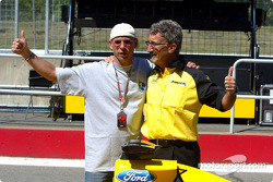 Guy Laliberté, du Cirque du Soleil, et Eddie Jordan