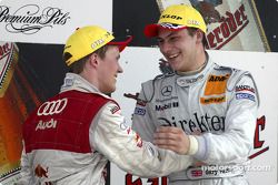 Podium: race winner Gary Paffett with Mattias EkstrÃ¶m