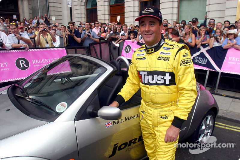 Nigel Mansell poseert nog even