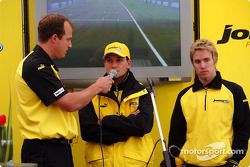 Giorgio Pantano et Nick Heidfeld au Jordan VIP Club