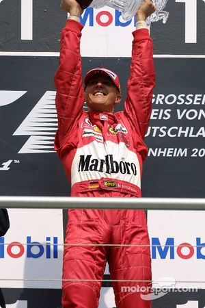 Podium: race winner Michael Schumacher