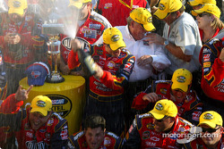 Victory lane: race winner Jeff Gordon celebrates with his team