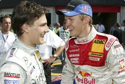 Gary Paffett, Team HWA, AMG-Mercedes C-Klasse 2004; Mattias Ekström, Team Abt Sportsline, Audi A4 DT