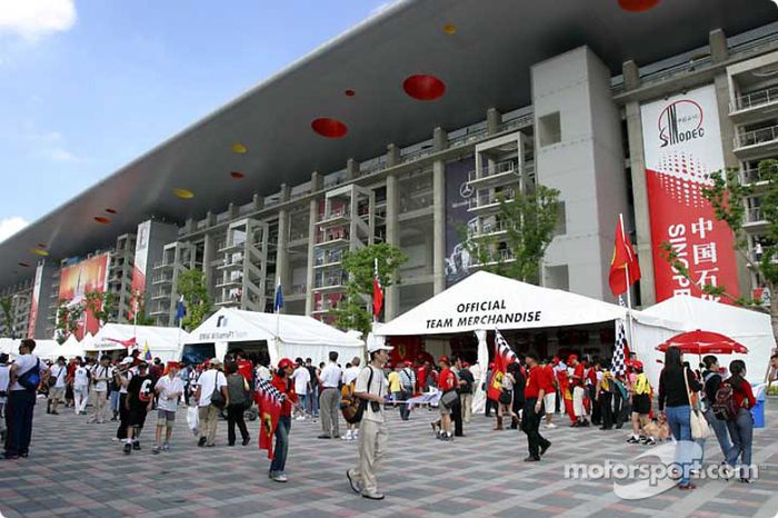 Área de proveedores del circuito internacional de Shanghai