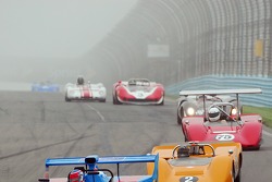 Can Am sprint race enters Turn 1 on a Foggy Watkins Glen.