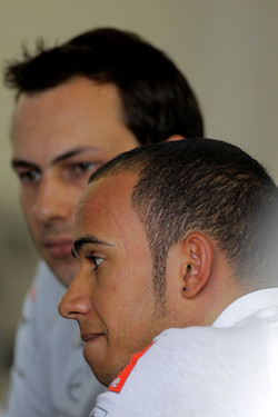 Lewis Hamilton and Gary Paffett