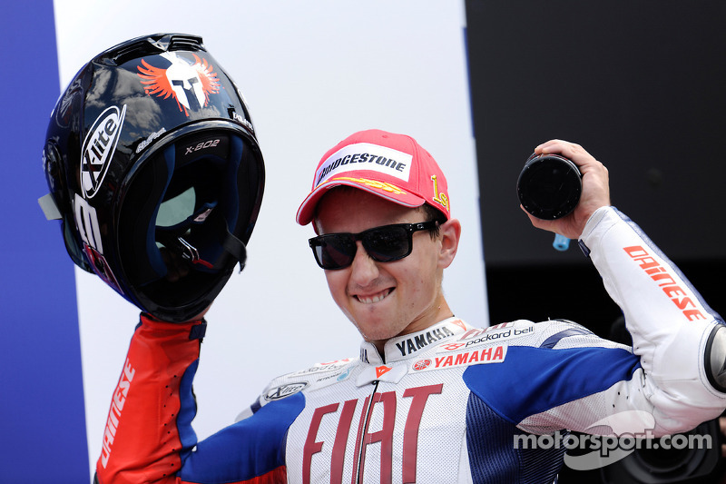 2010: 1. Jorge Lorenzo, 2. Dani Pedrosa, 3. Casey Stoner