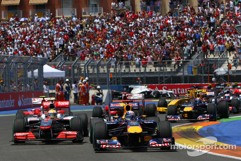Start, race, Lewis Hamilton, McLaren Mercedes ve Sebastian Vettel, Red Bull Racing