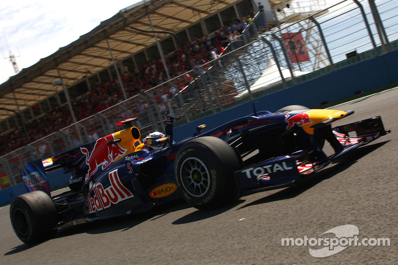 Le vainqueur Sebastian Vettel, Red Bull Racing