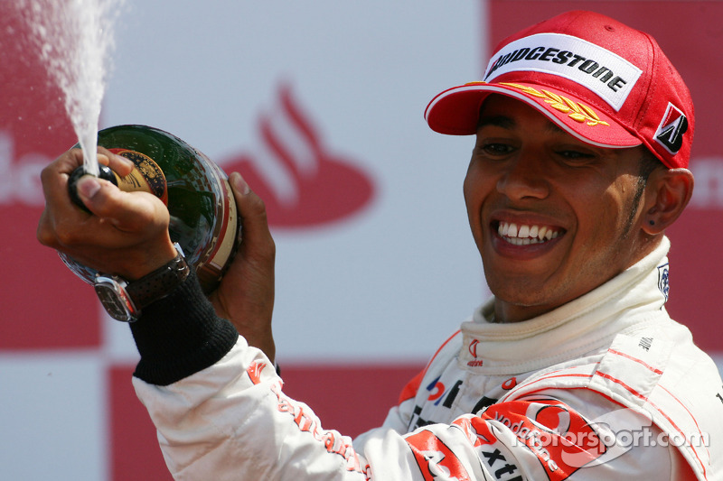 Podium: 2de Lewis Hamilton, McLaren Mercedes